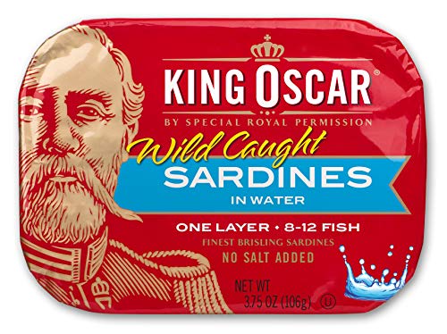 King Oscar Wild Caught Brisling Sardines In Pure Spring Water, 3.75 Ounce (Pack of 12) ( Pack May Vary )