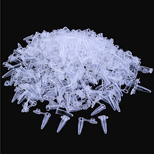 BronaGrand 1000 Pieces 0.2 ml Disposable Micro Centrifuge Tubes with Attached Lid Clear White PCR Tubes