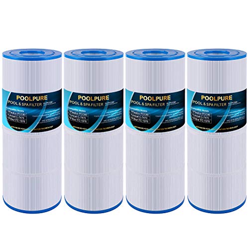 POOLPURE Replacement Filter for Pentair CCP320, Pleatco PCC80-PAK4, Unicel C-7470, R173573, Filbur FC-1976, Clean and Clear Plus 320, 817-0081, 178580, 4 X 80 sq. ft. Filter Cartridge