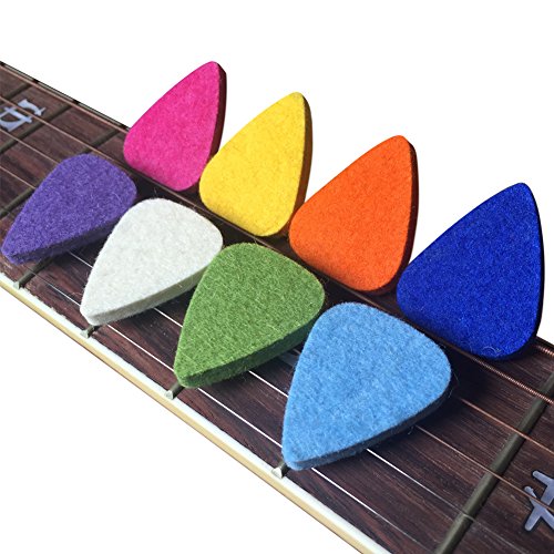 Ukulele Picks,MIBOW Felt Picks/Plectrums for Ukulele and Guitar,8 Pieces Guitar Picks,Multi-color