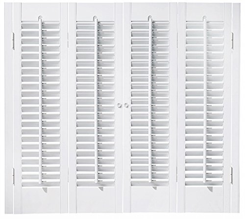 Faux Wood DIY Traditional 1 1/4' Interior Shutter Kits (Paint Finish White, 29-31' W x 20' L)