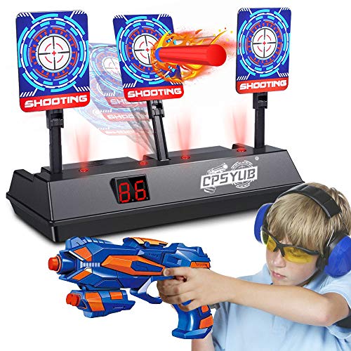 CPSYUB (2020 Updated Edition) Electric Digital Target for Nerf Guns Toys,Scoring Auto Reset Nerf Target for Shooting with Wonderful Light Sound Effect Nerf Guns for Boys Girls（Only Target）