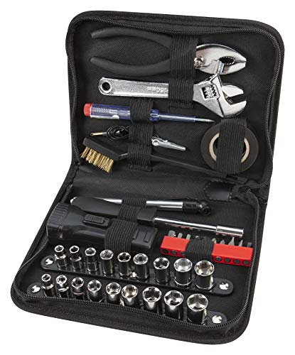 Performance Tool W1197 38 Piece Compact Tool Set with Zipper Case, Black