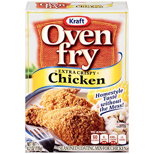 Kraft Oven Fry Extra Crispy Seasoned Coating for Chicken (4.2 oz Boxes, Pack of 8)