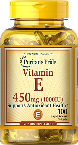 Vitamin E 1000 IU for Immune and Healthy Skin Support by Puritan's Pride For Immunity Support 100 Softgels