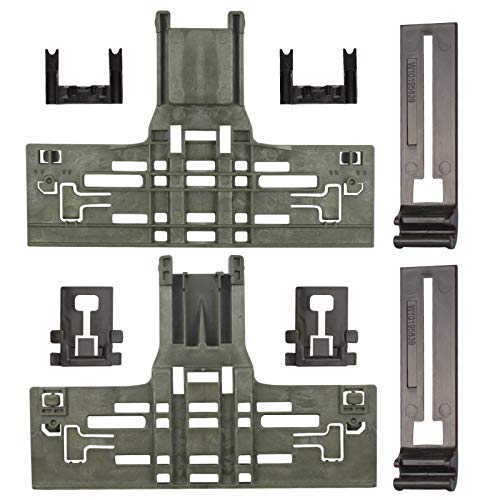 Upgraded 8 Packs Polymer Material W10546503 Upper Rack Adjuster & W10195840 Dishwasher Top Rack Adjuster & W10195839 Dishwasher Rack Adjuster & W10250160 Arm Clip-Lock& Fit for 665 Dishwasher