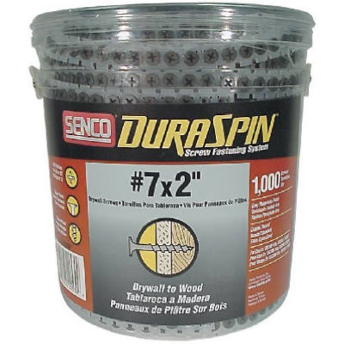 Senco 07A200P Duraspin#7 by 2' Drywall to Wood Collated Screw (1, 000per Box)