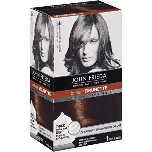John Frieda Precision Foam Hair Colour, Medium Natural Brown 5N, 2 pk