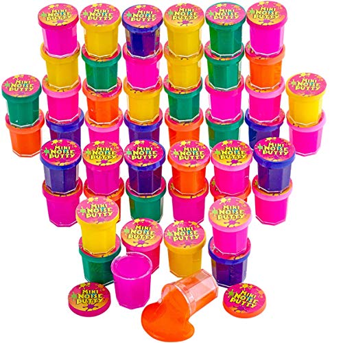 Kicko Mini Noise Putty Toys for Kids - Pack of 48 Slimes - Ideal for Sensory and Tactile Stimulation, Event Prize, Arts and Crafts, Bag Stuffer, Slime Parties, Educational Game, Assorted Color