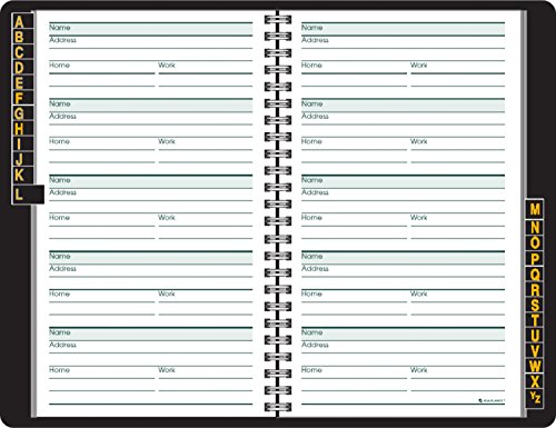 AT-A-GLANCE Telephone / Address Book, Large Print, 500 Entries, 8.38 x 5.38 Inches, Black (80LP1105)