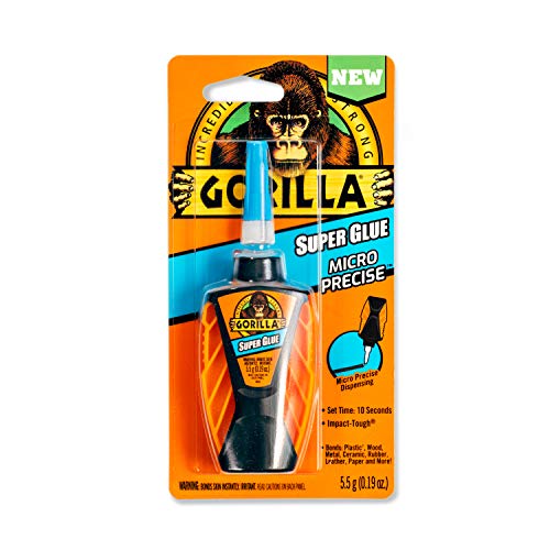 Gorilla Micro Precise Super Glue, 5,5 gram, Clear, (Pack of 1),102812