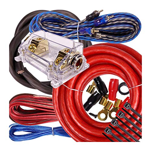 Complete 5000W Gravity 0 Gauge Amplifier Installation Wiring Kit Amp Pk1 0 Ga Red - for Installer and DIY Hobbyist - Perfect for Car/Truck/Motorcycle/Rv/ATV