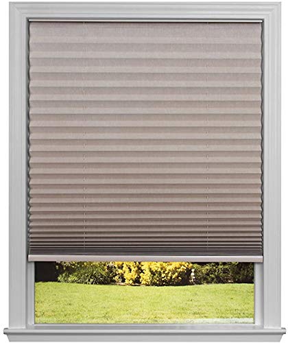 Easy Lift Trim-at-Home Cordless Pleated Light Blocking Fabric Shade Natural, 36 in x 64 in, (Fits windows 19'- 36')