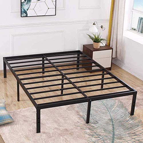 3000lbs Max Weight Capacity TATAGO 16 Inch Tall Full Heavy Duty Metal Platform Bed Frame Mattress Foundation, Extra-Strong Support &Non-Slip, No Noise & No Box Spring Need