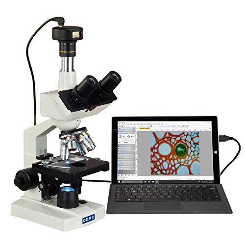 OMAX 40X-2500X Trinocular Digital Compound Microscope with 5 MP Digital Camera and Double Layer Mechanical Stage