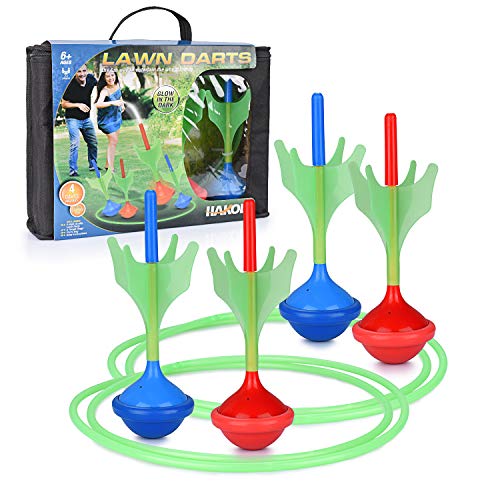 Lawn Darts Game – Glow in The Dark, Outdoor Backyard Toy for Kids & Adults | Fun for The Entire Family | Work On Your Aim & Accuracy While Having A Blast