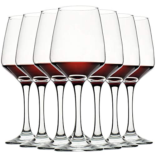 Wine Glasses Set of 8, 12oz, Lead-free, Clear, Durable Glassware