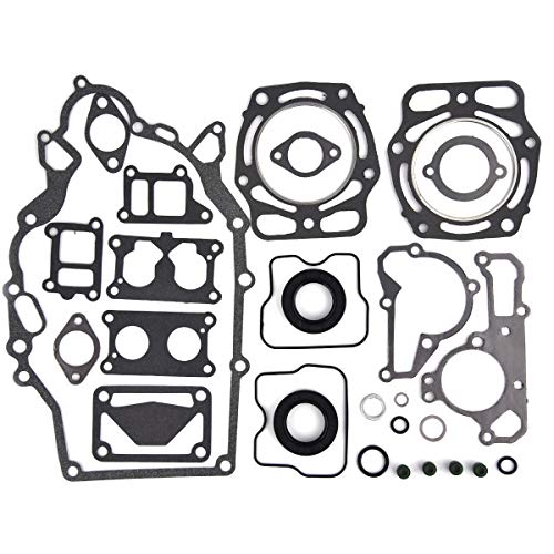 Complete Engine Rebuild Gasket Kit w/Rings for Kawasaki Gas Mule KAF620 Set Oil Seals