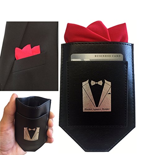 Perfect Pocket Square Holder made of High Quality Leather Perfect for Fashionable Suits, Sports Coats, Tuxedos, and Vests