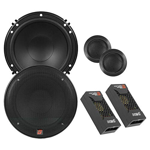 CERWIN VEGA XED650C 6.5-Inch 300 Watts Max 2-Way Component Speaker Set, Black