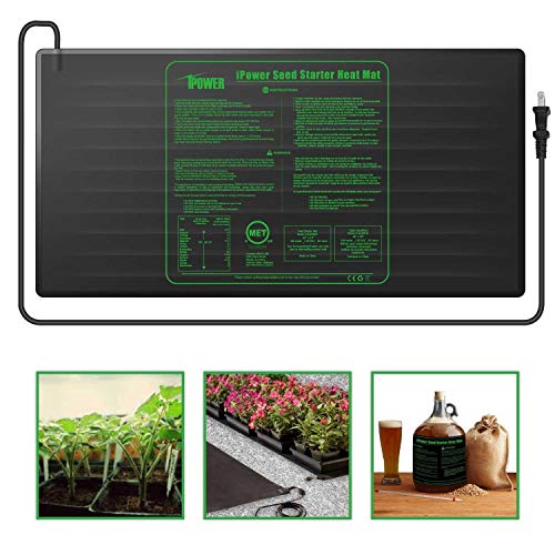 iPower Durable Waterproof Seedling Heat Mat 48' x 20' Warm Hydroponic Heating Pad