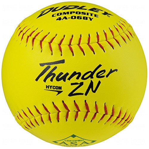Dudley ASA Thunder Hycon Zn Comp Slow Pitch 12' Softballs 12 Ball Pack