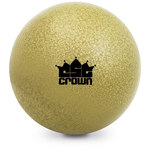 Crown Sporting Goods Shot Put, 12lbs (5.45kg) - Gold Cast Iron Weight Ball - Track & Field Equipment for Competitions, Practice, Strength Training, Fitness Gear, Outdoor Sports, Coaching for Athletes