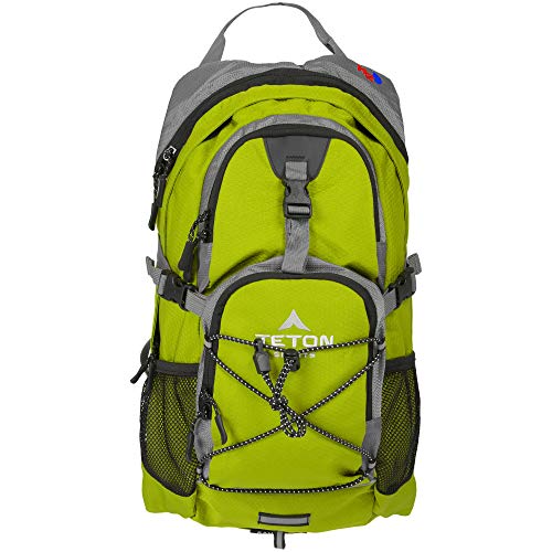 TETON Sports Oasis 1100 Hydration Pack; Free 2-Liter Hydration Bladder; For Backpacking, Hiking, Running, Cycling, and Climbing; Bright Green, 18.5-Inch x 10-Inch x 7-Inch (1001BG)