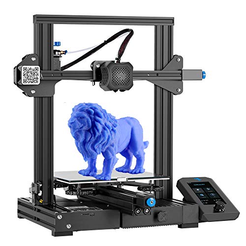 Creality 3D Printer Ender 3 V2 with Silent Mainboard Meanwell Power Supply Carborundum Glass Platform and Resume Printing 220x220x250mm Ideal for Beginners