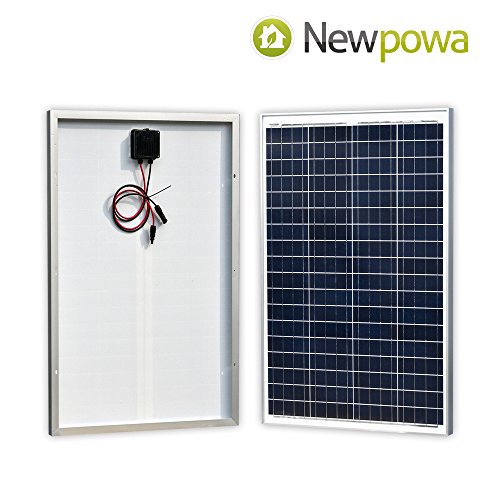 Newpowa 100 Watts 12 Volts Polycrystalline Solar Panel 100W 12V High Efficiency Module Rv Marine Boat Off Grid