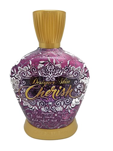 Designer Skin CHERISH 12X Bronzer (13.5 ounces) Tanning Bed Lotion DHA Bronzing Blend with anti-aging ingredients