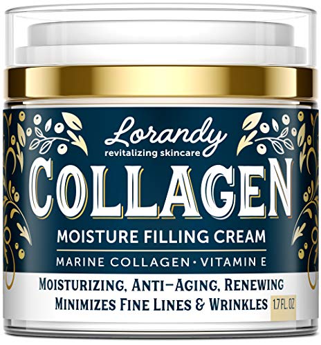 Collagen Cream - Anti-Aging Face Moisturizer for Women - Made in USA - Day & Night Moisturizer for Face - Marine Collagen Face Cream - Antiwrinkle Face Cream - Collagen Face Cream with Vitamin E