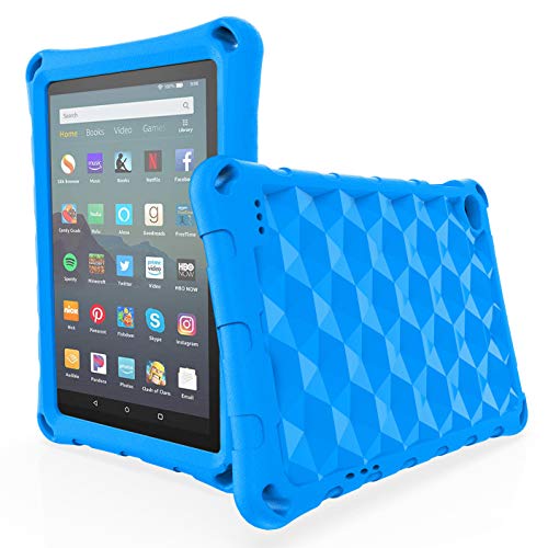 Fire 7 Tablet Case for Kids, OQDDQO 2019 New Kindle Fire 7 Case, Extra Thick Protective Layer Double-Layer Shockproof in four Corners Compatible with 9/7/5th Generation 2019/2017/2015 Release (Blue)