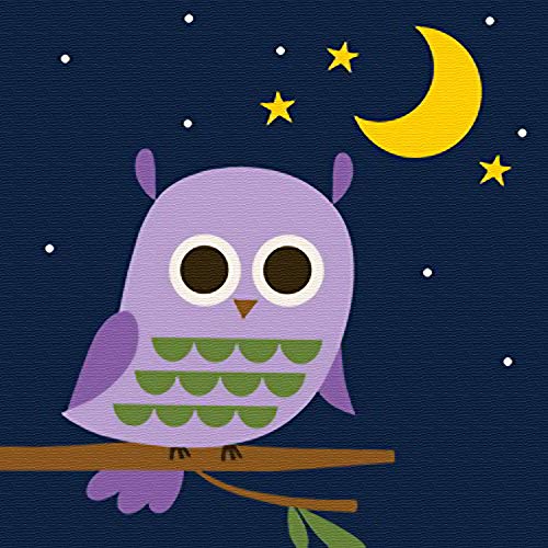 Komidea DIY Oil Painting, Paint by Number Kits for Kids Beginner, Lovely Owl 8x8inch