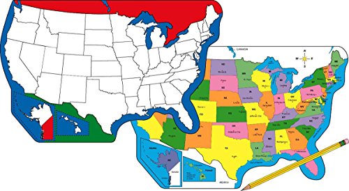 9” x 19” U.S. Practice Map Combo Pack -Practice Maps, 60 Sheets in a Pack for Social Studies, Geography, Map Activities, Drill and Practice, Current Event Activities, Learning Games and More