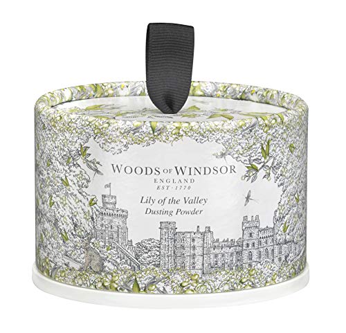 Woods Of Windsor Lily Of The Valley Body Dusting Powder With Puff for Women, 3.5 Ounce