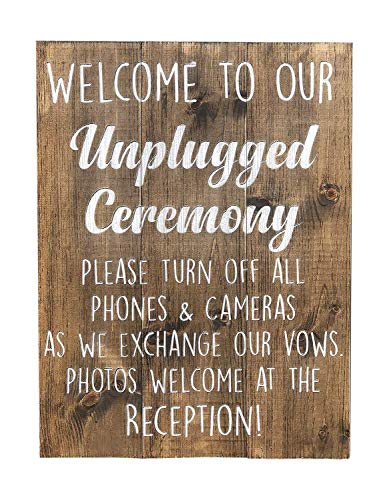 Unplugged Ceremony Sign - Unplugged Wedding Sign - Rustic Wedding Decor - Welcome wedding sign - No Cameras Sign - No Phones or Camera Sign