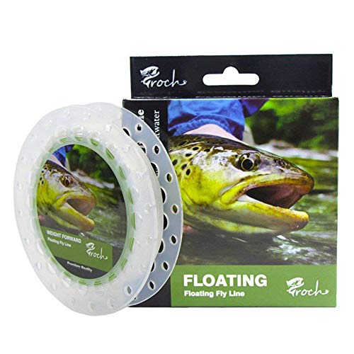 Croch Weight Forward Fly Fishing Line WF 3F 4F 5F 6F 7F 8F 100ft (Moss Green) + Backing Line + 9ft Leader