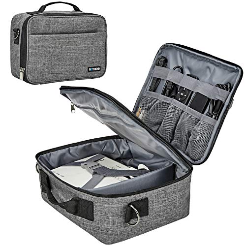BGTREND Carrying Bag for Mini Projector, Portable Case for DR.J Mini Projector and Accessories, Grey