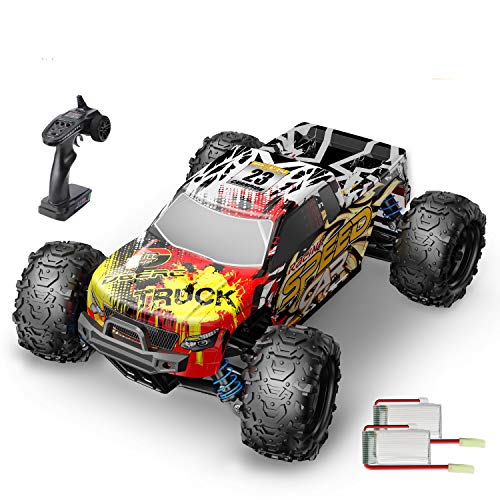 DEERC RC Cars 9310 High Speed Remote Control Car for Adults Kids 30+MPH, 1:18 Scales 4WD Off Road RC Monster Truck,Fast 2.4GHz All Terrains Toy Trucks Gifts for Boys,2 Batteries for 40Min Play