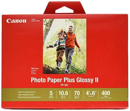 CanonInk Photo Paper Plus Glossy II 4' x 6' 400 Sheets (1432C007)