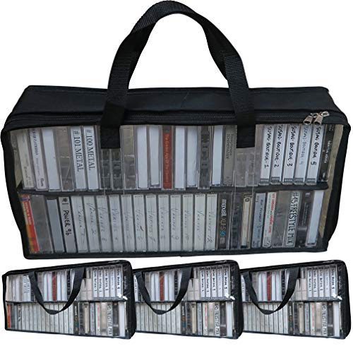 Evelots Cassette Tape Bag-Organizer/Storage-Easy Carry-No Dust/Moisture-Hold 200