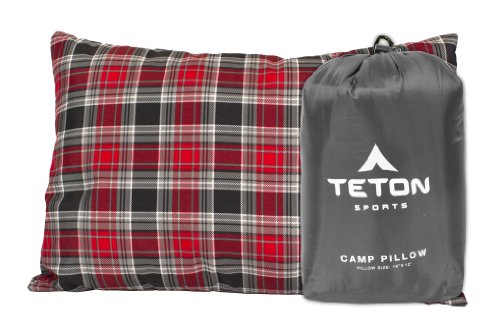 TETON Sports Camp Pillow; Great for Travel, Camping and Backpacking; Washable, Grey