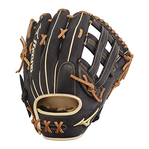 Mizuno GPS1BK-700DH Pro Select Outfield Baseball Gloves, 12.75', Left Hand