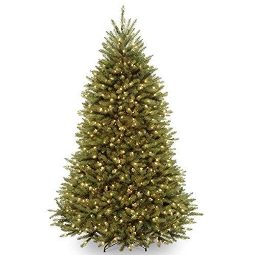 National Tree Company Pre-lit Artificial Christmas Tree | Includes Pre-strung Multi-Color LED Lights and Stand | Dunhill Fir - 7.5 ft