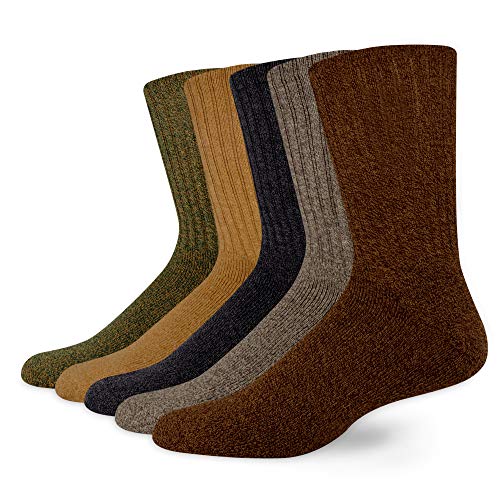Dockers Men's 5 Pack Cushion Comfort Sport Crew Socks, Darks Assorted (5 Pairs), Shoe Size: 6-12