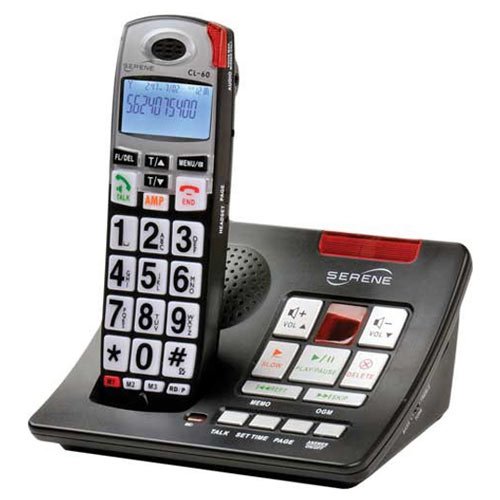 Serene Innovations CL-60A Amplified Talking Caller ID Cordless Phone with Amplified & Slow-play Answering Machine