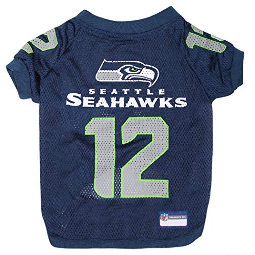 NFL Seattle Seahawks Jersey for PETS. - SEATTLE SEAHAWKS RAGLAN JERSEY '12th Man' - Small. CUTEST FOOTBALL JERSEY for DOGS & CATS