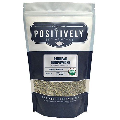 Positively Tea Company, Organic Pinhead Gunpowder, Green Tea, Loose Leaf, 16 oz. bag