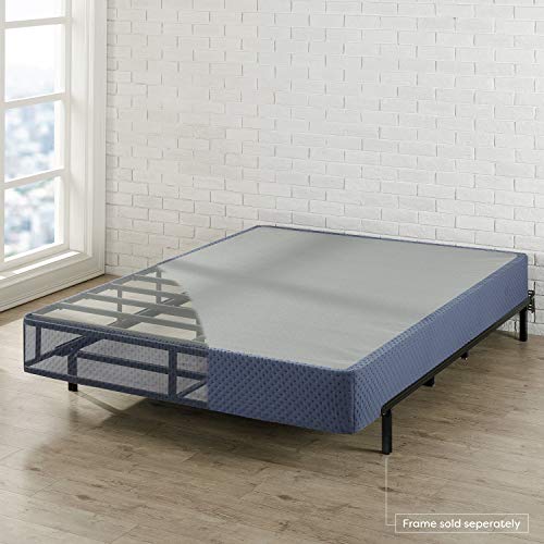 Best Price Mattress Queen Box Spring, 9' High Profile with Heavy Duty Steel Slat Mattress Foundation Fits Standard Bed Frame, Queen Size